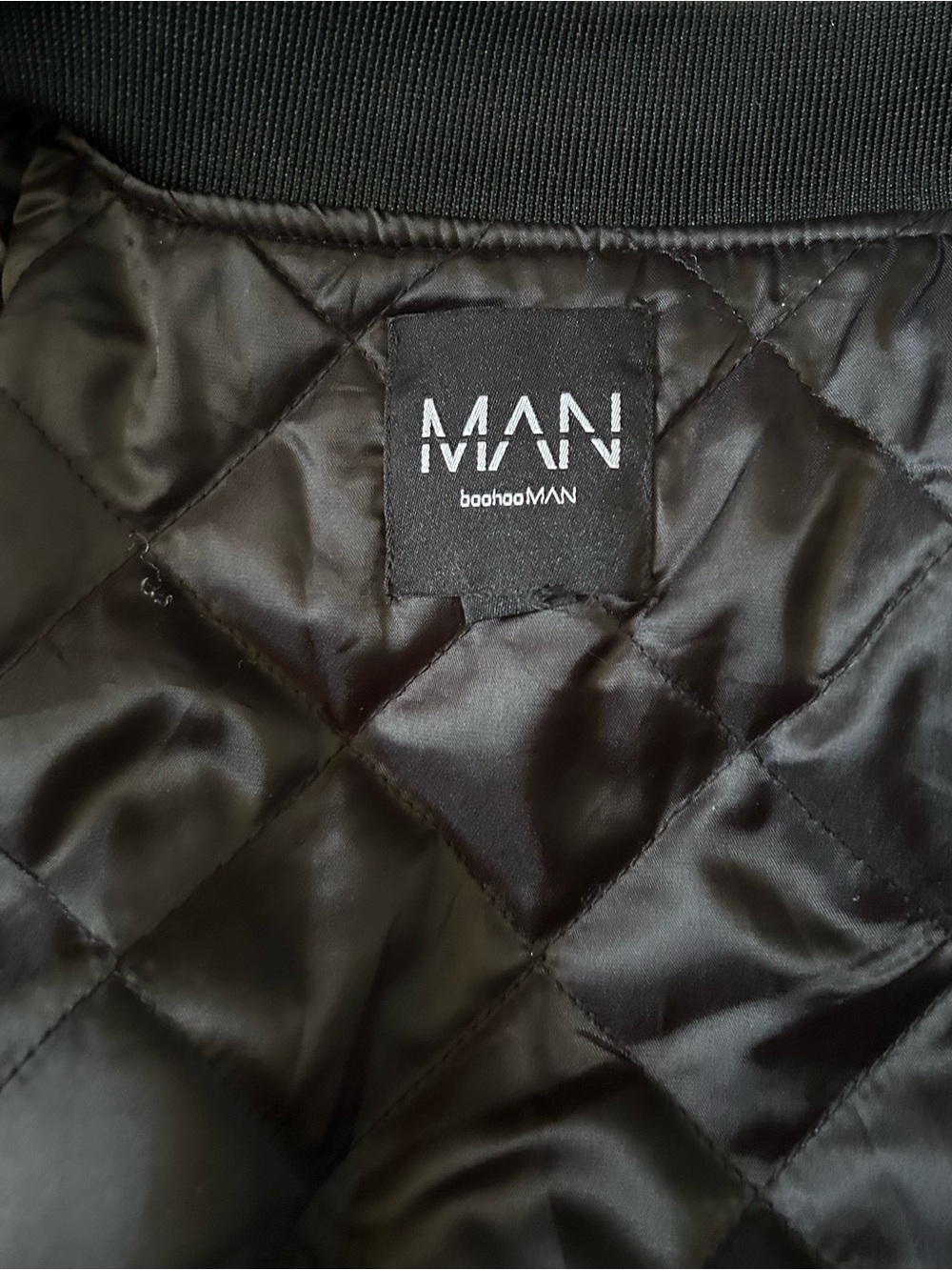MAN Boohoo Men Jacket, Black & White, Embroidered Skeleton Accents, Size Medium - Picture 5 of 6